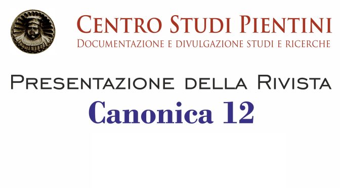 PRESENTAZIONE CANONICA 12 – SABATO 25 FEBBRAIO 2023